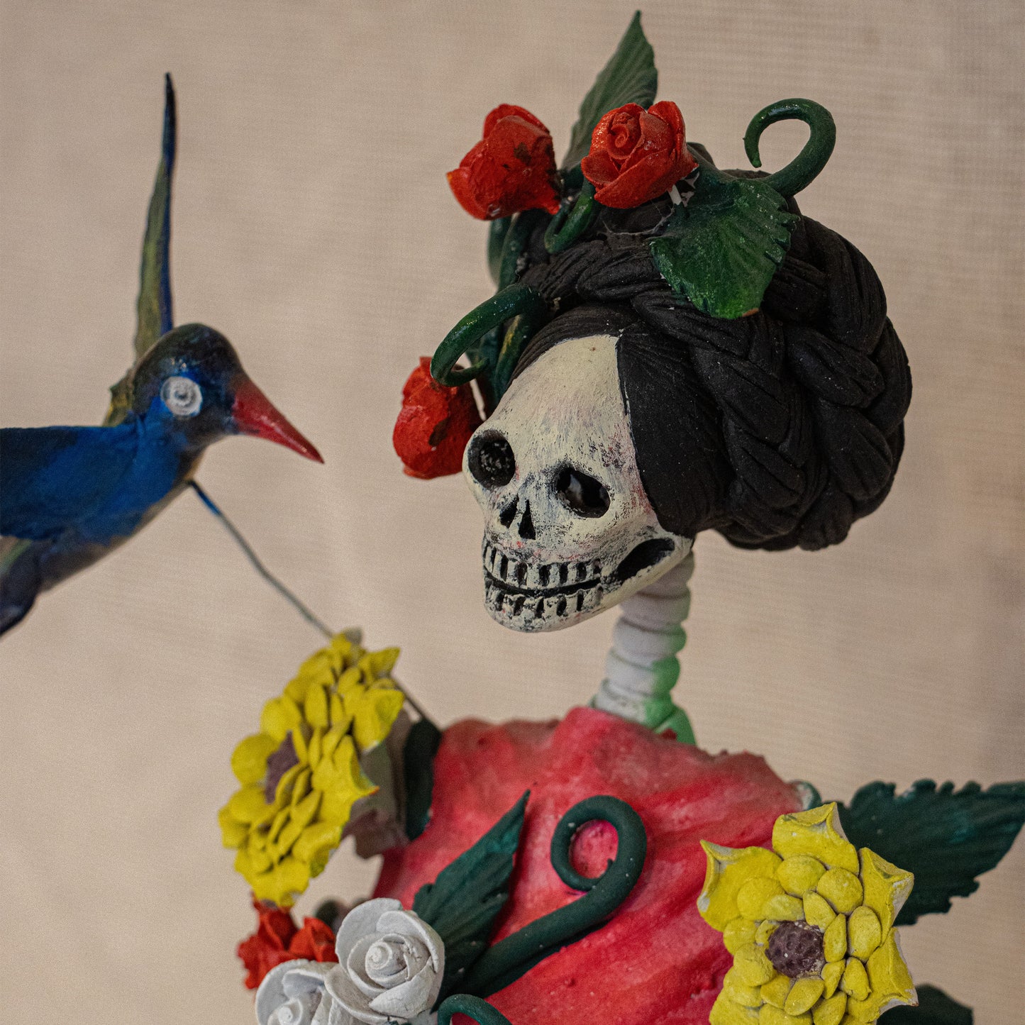 Catrina con sus colibríes