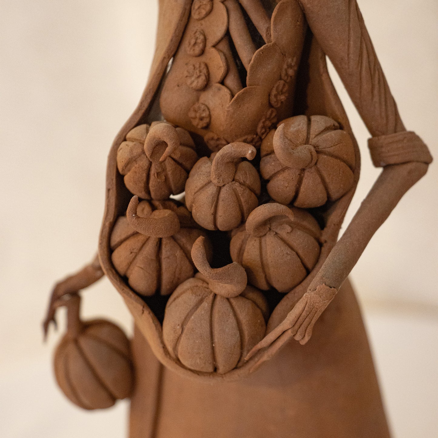 Catrina con sus calabazas